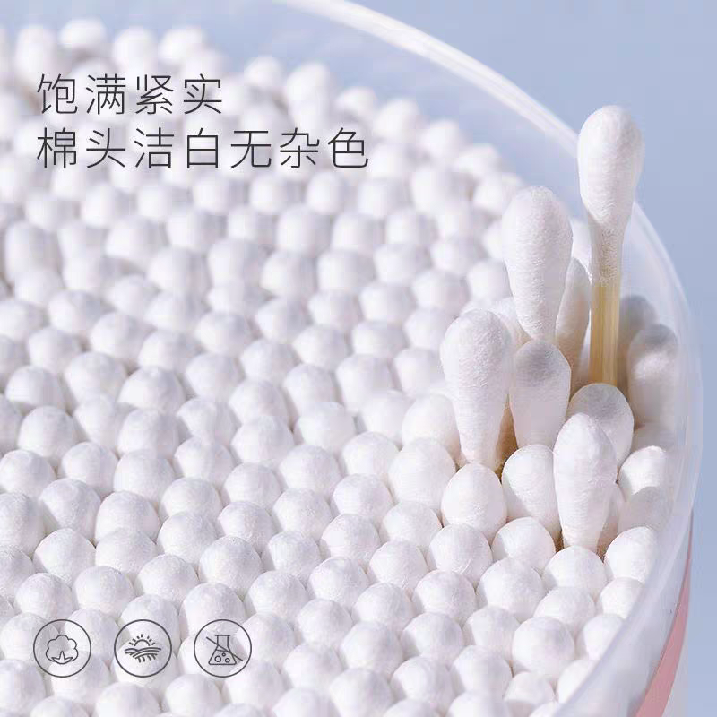 6017 Cotton swab ear cleaning, disposable double-ended cotton swab for makeup, ear scorer, cleaning and disinfection, household absorbent care details Picture