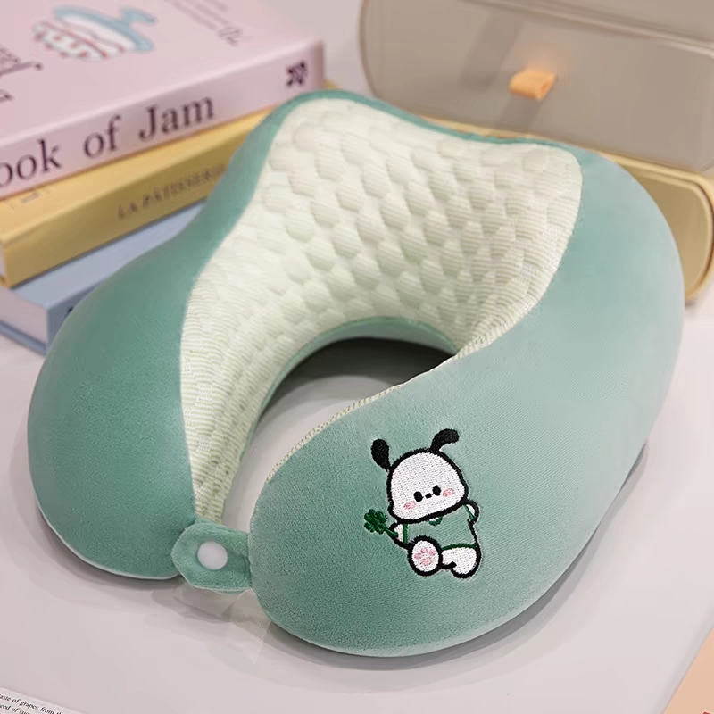 凉感u型枕护颈枕颈椎枕记忆棉飞机脖枕u形枕头旅行枕便携靠枕夏季细节图