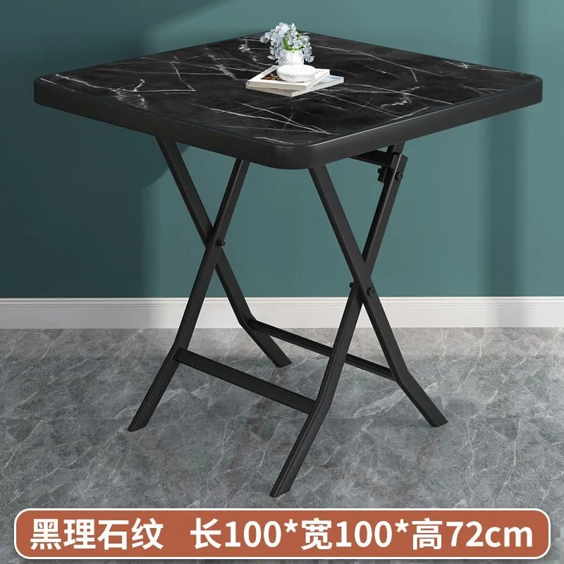 Mesa de comedor hogar pequeño comedor cuádruple mesa redonda pequeña mesa plegable al aire libre dormitorio sala de estar mesa plegable Application Scenario