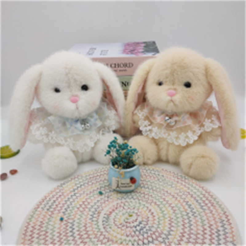 Toy plush toy doll factory direct delivery doll toy eyelid Lily Rabbit lace shawl style doll