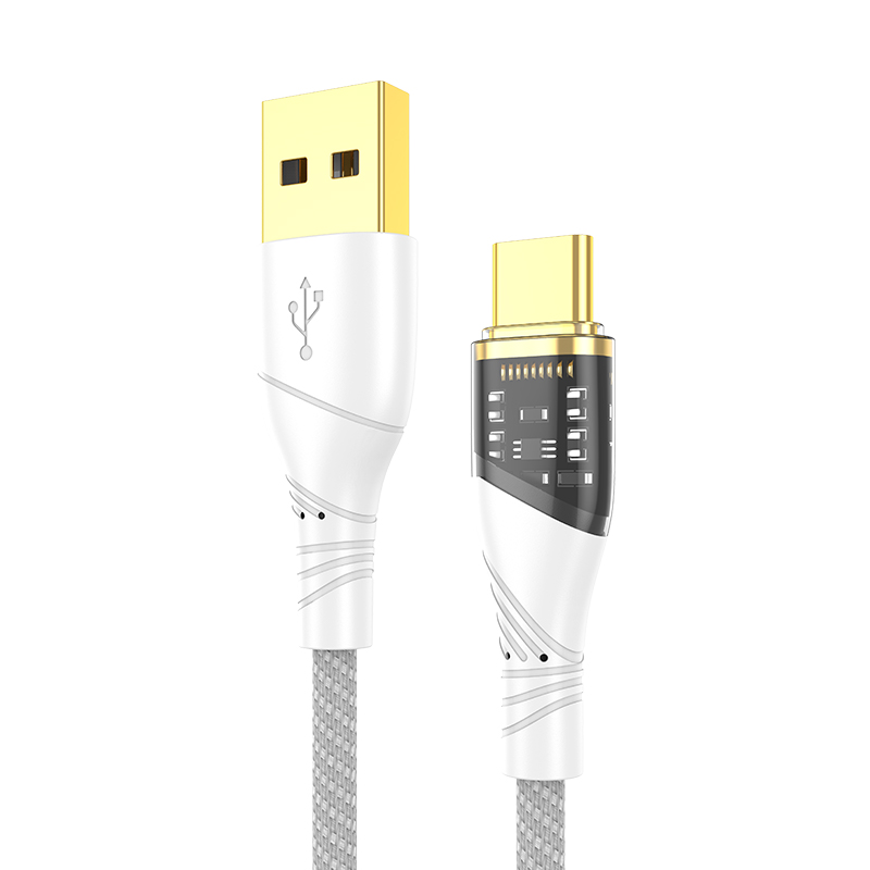 Pd27w Transparent Data Cable 120W Super Fast Charging, Suitable For Apple And Huawei 6A full figure