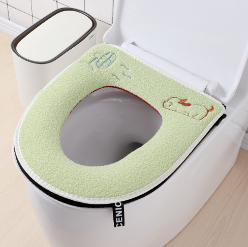 马桶坐垫冬季保暖通用家用拉链款坐便垫套防水马桶垫子马桶套垫圈0358详情5