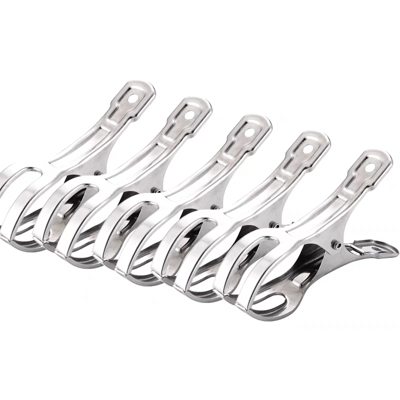 加厚12个大开口夹子不锈钢晾晒夹晾衣架防滑夹防风夹晒棉被晾衣夹产品图