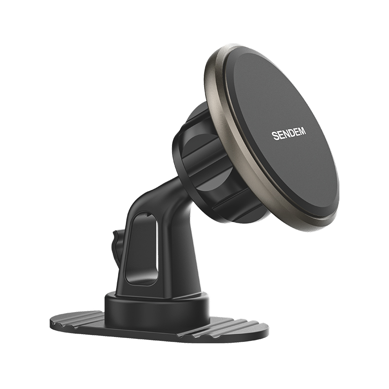 The "Guardian" series rotating magnetic car stand features a central console glass desktop and a 360-degree freely rotating mobile phone stand full figure