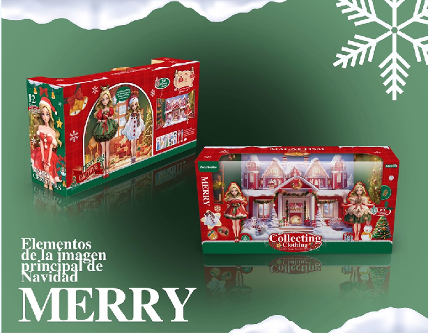 Christmas three-dimensional magnetic dress-up house toys, children's toys, street stall detail image 7