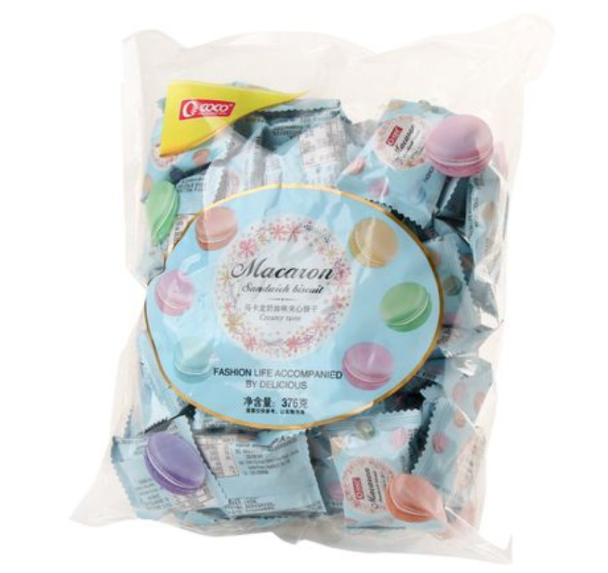 包邮！coco马卡龙风柠檬味夹心饼干376gWAFERBITES手办休闲零食详情5