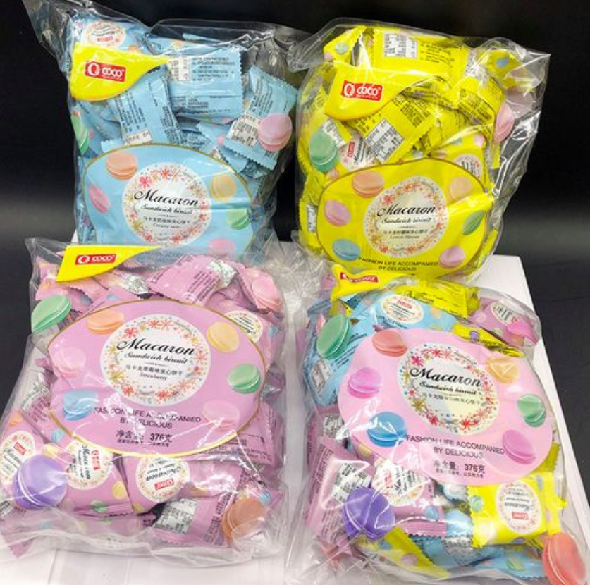 包邮！coco马卡龙风柠檬味夹心饼干376gWAFERBITES手办休闲零食详情6