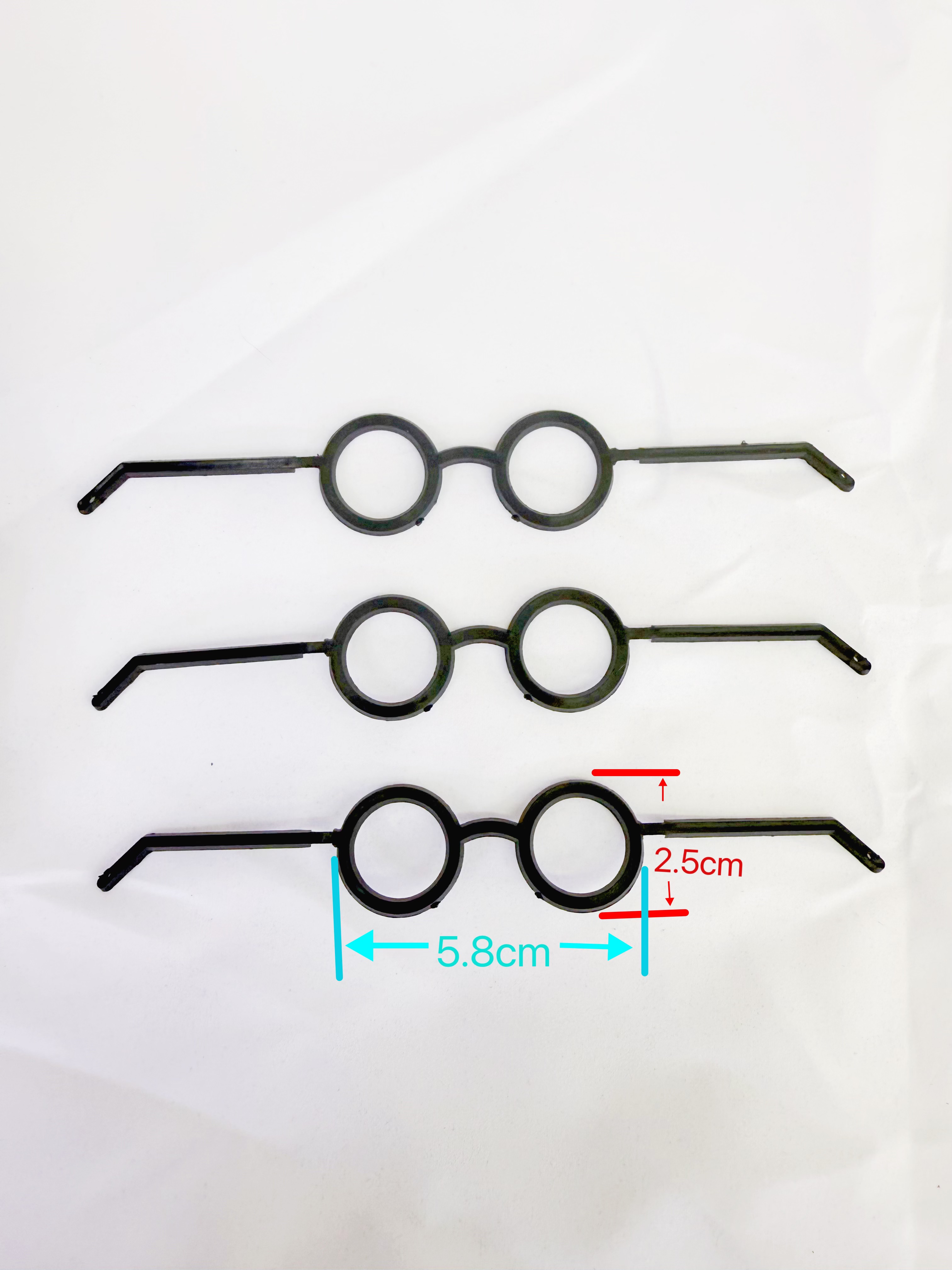 Juguetes accesorios monturas de plástico doctor bear glasses black with footstand sin lentes details Picture