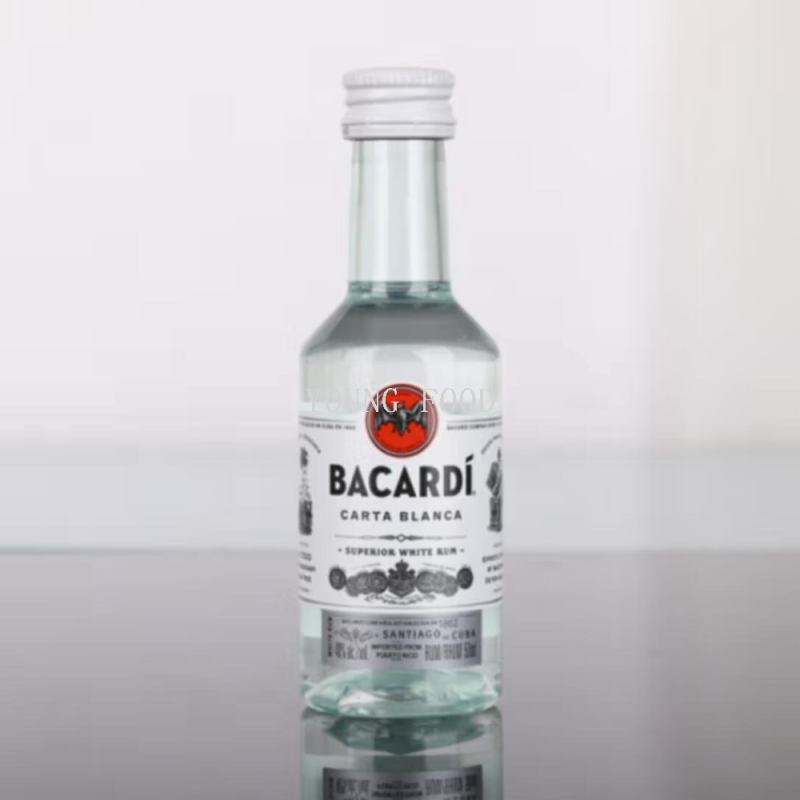 包邮！波多黎各百加得白朗姆酒50ml 洋什铺余震进口小洋酒小酒版