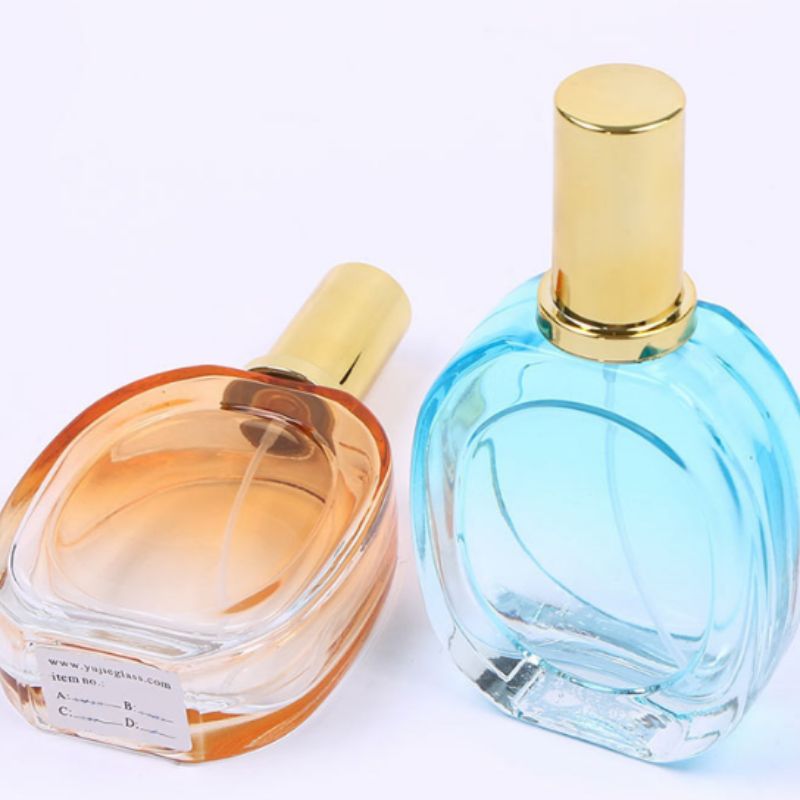透明玻璃香水分装瓶便携喷雾瓶化妆品小空瓶子按压细雾喷瓶蓝色02