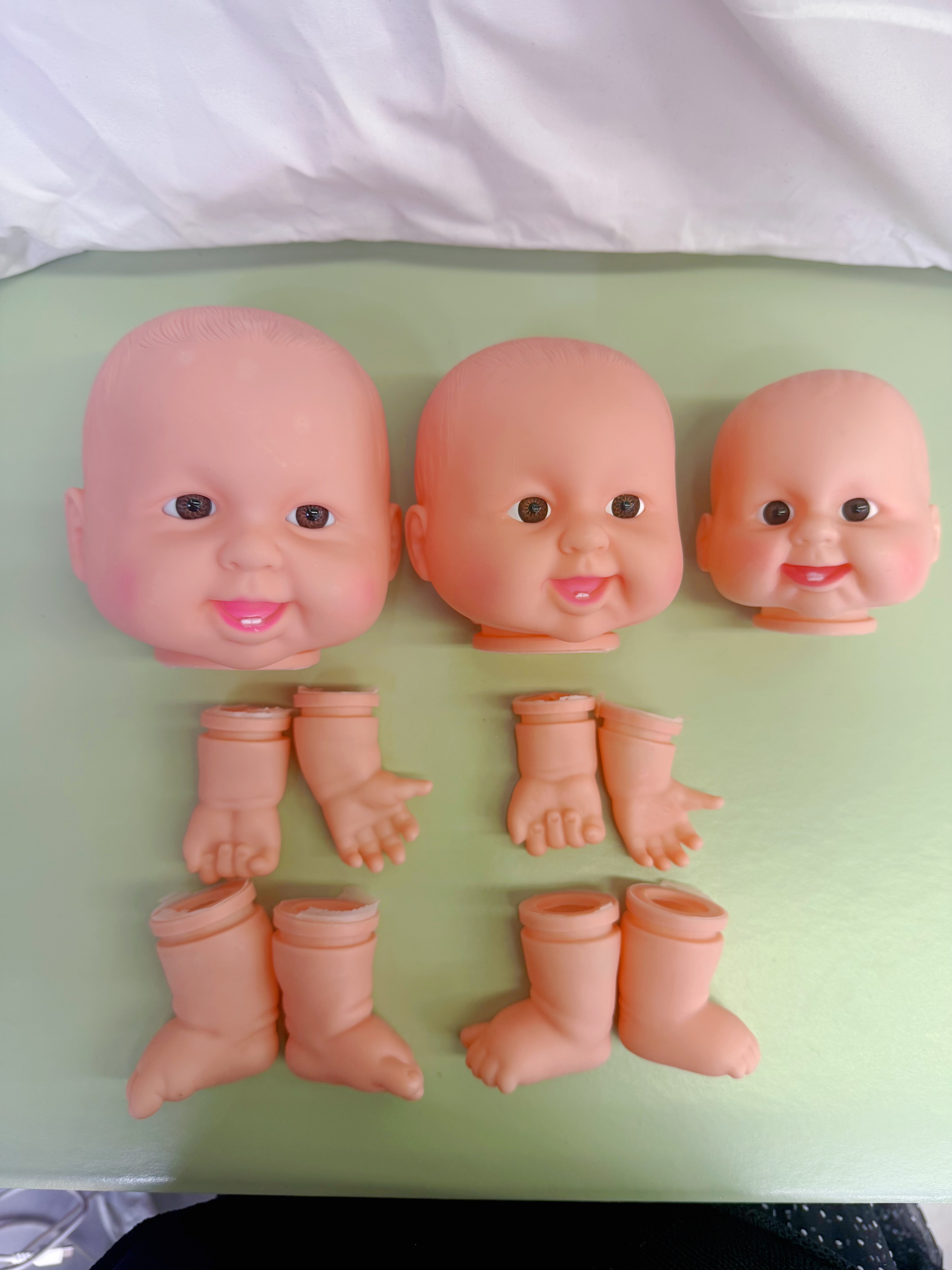 Enmascarar muñecas diademas manos y pies emulación ojos pestañas enmascarar juguetes muñecas sleeping sleeping cabeza