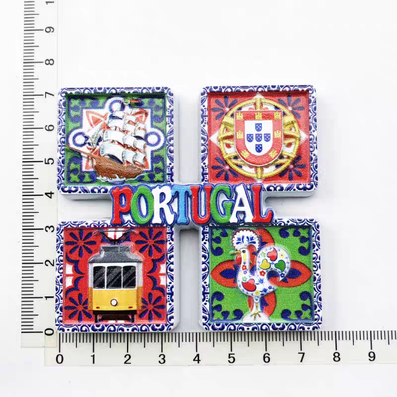 欧洲葡萄牙创意性旅游纪念装饰工艺品磁铁冰箱贴人文3D打印树脂冰箱贴详情图3