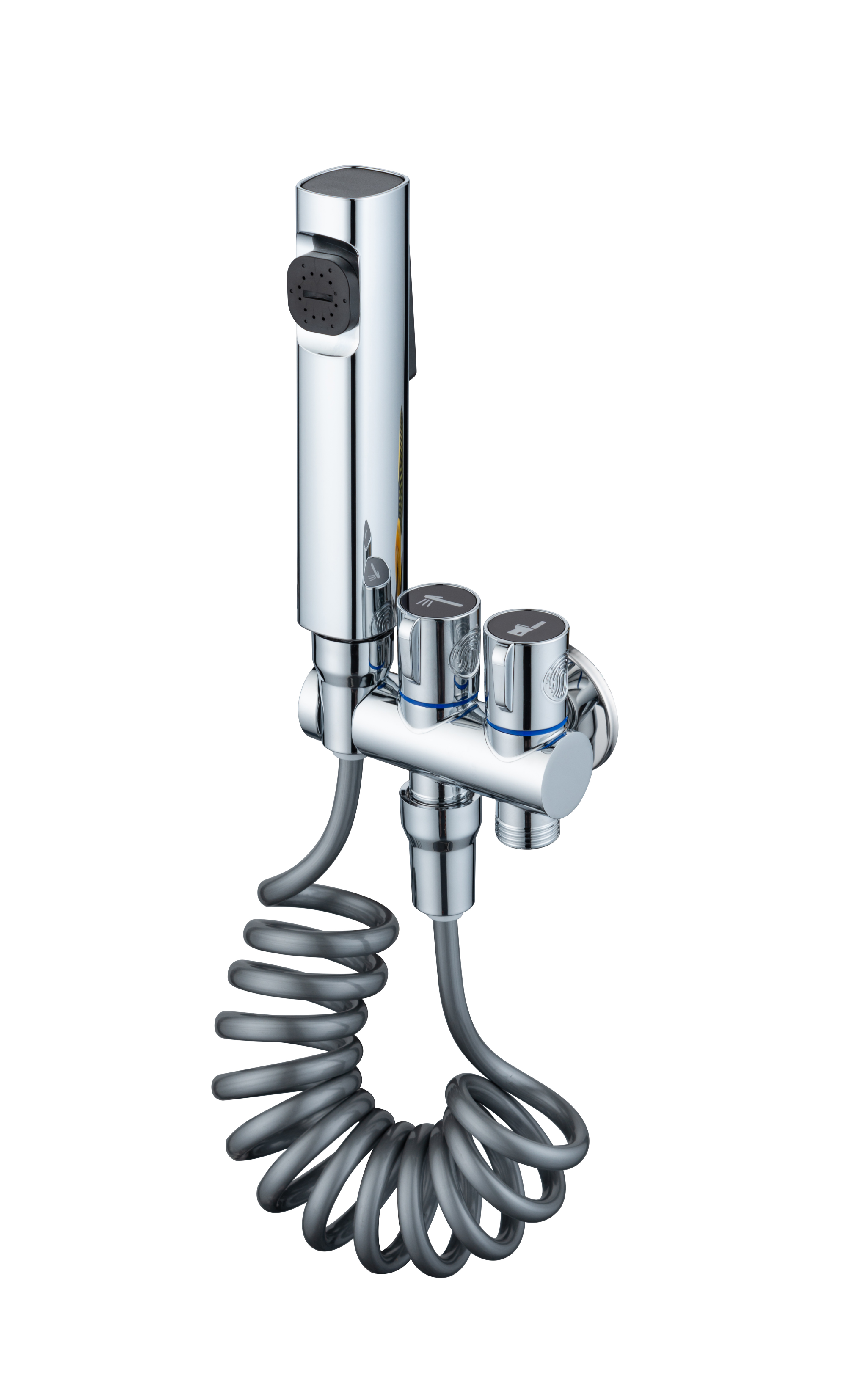 Bathroom pressurized flushing device, toilet companion, toilet cleaning spray gun, high-pressure faucet