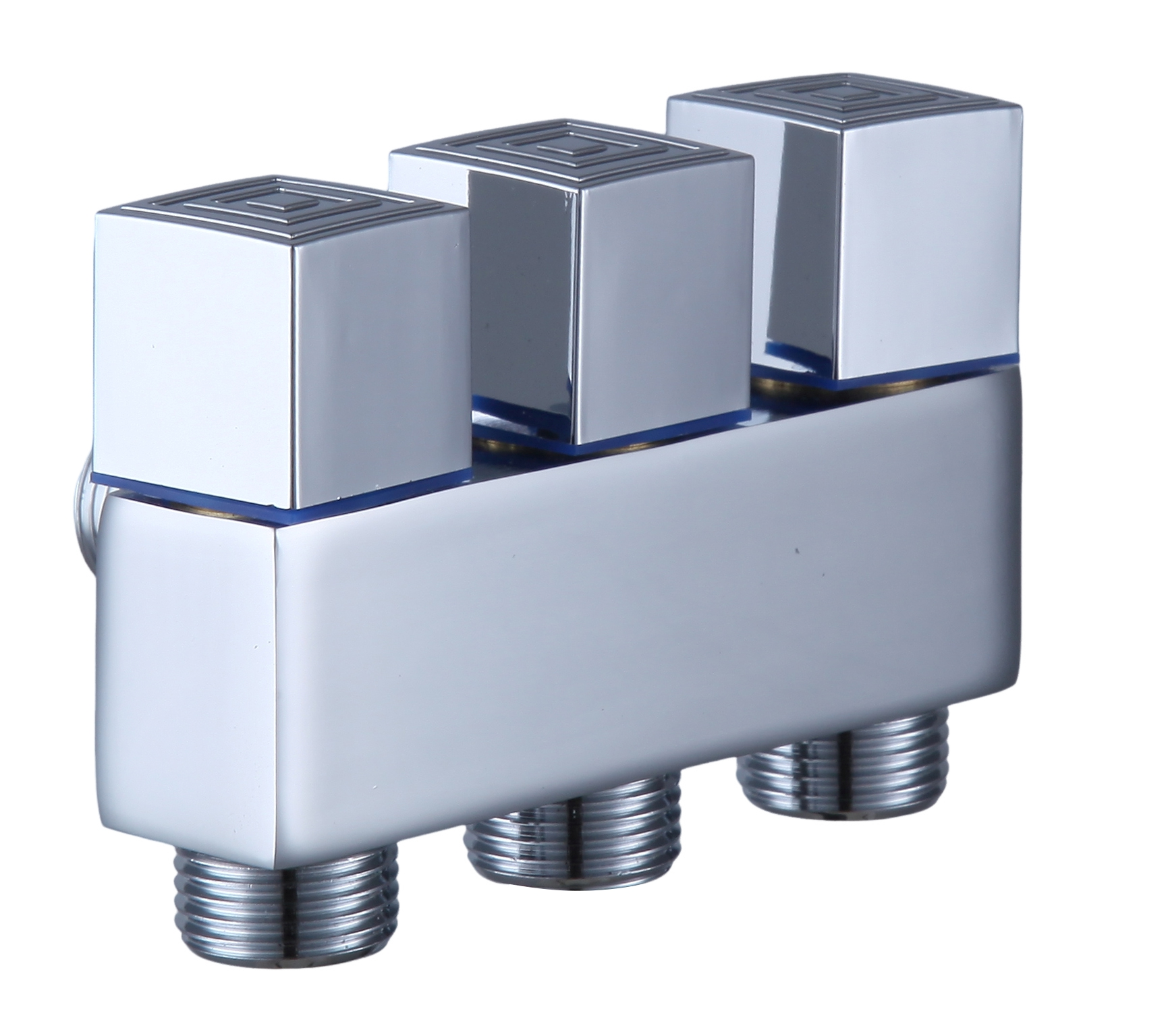 Submarine, one-in, three-out, three-way, four-way copper Angle valve, multi-functional washing machine faucet, kitchen dishwasher water inlet Specification image