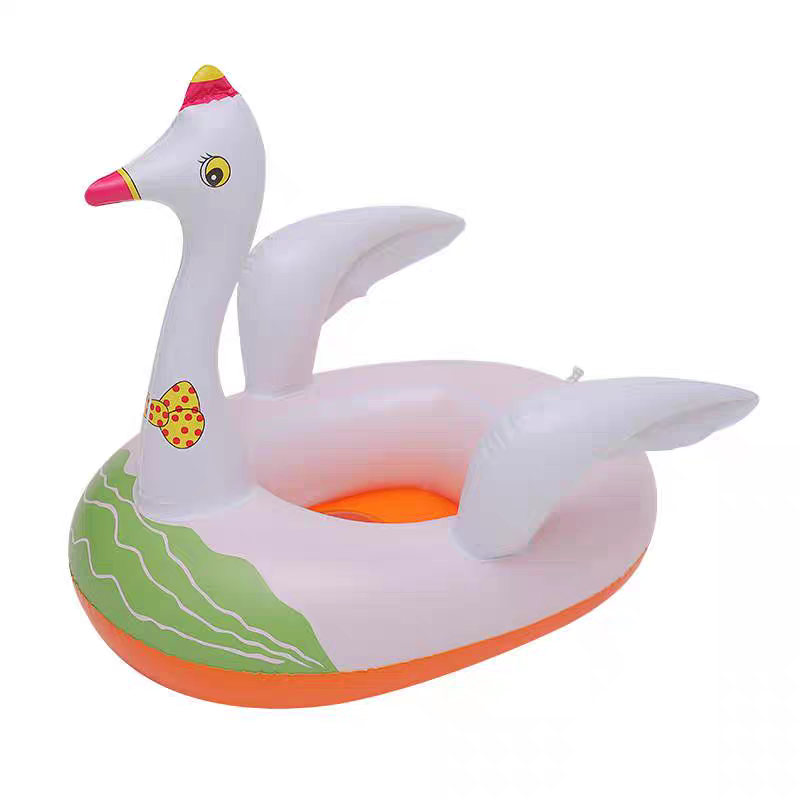 卡通防侧翻安全把手动物白鹅带头艇