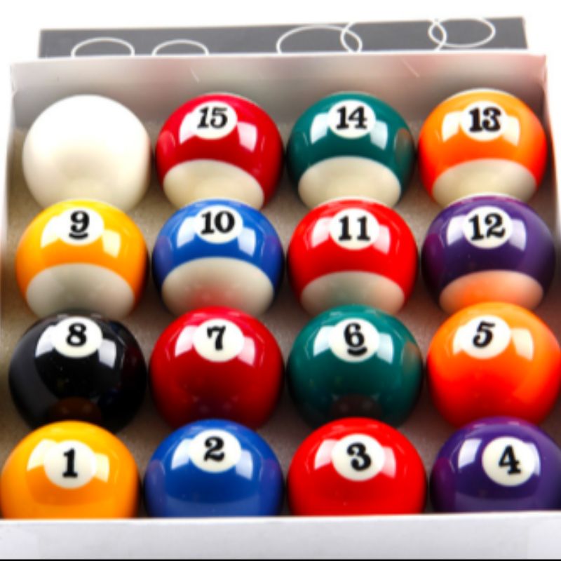 台球子大号57.2MM美式黑八中底档16彩桌球厂家直销图