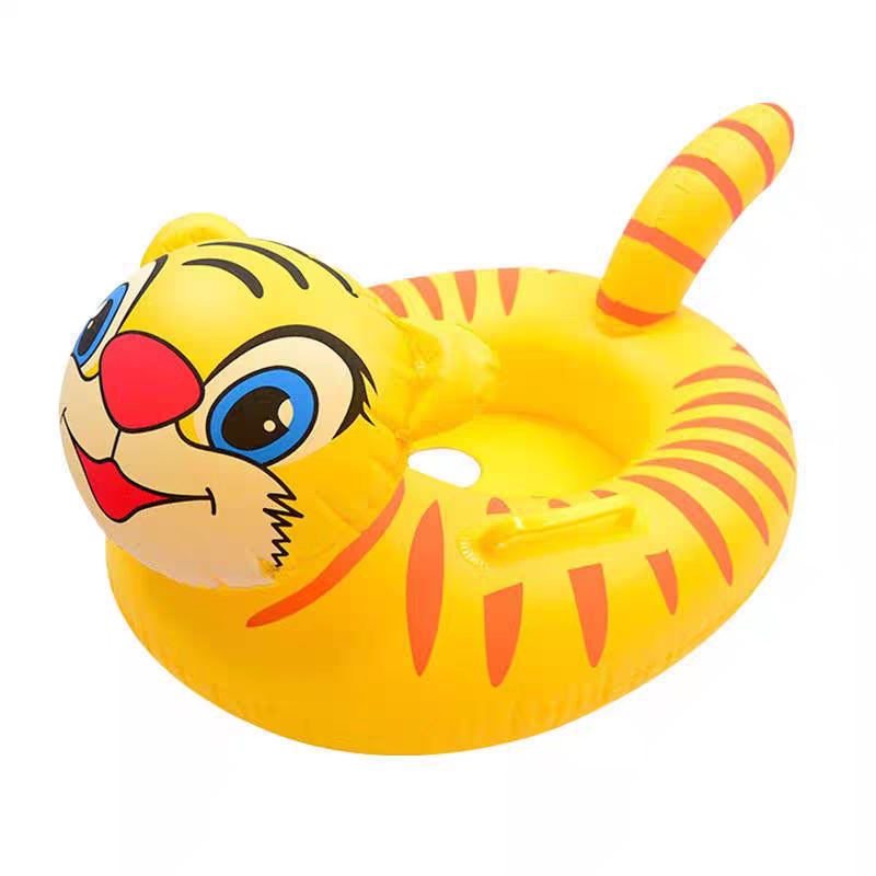 卡通防侧翻安全把手动物老虎带头艇