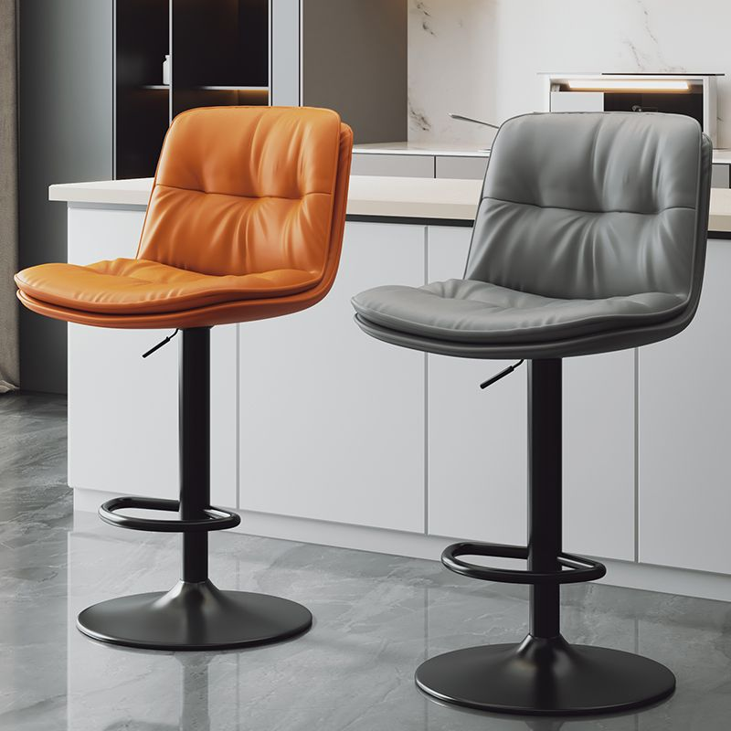 Nordic bar stools, modern and simple backrest, light luxury bar chairs, height-adjustable and rotatable cash register high stools Item Picture