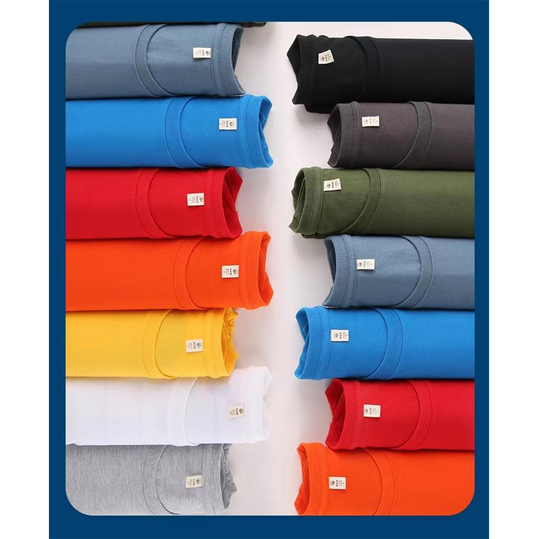 Cross-Border T-Shirt, Pure Cotton 180G Combed Pure Cotton T-Shirt, Custom Logo Application Scenario