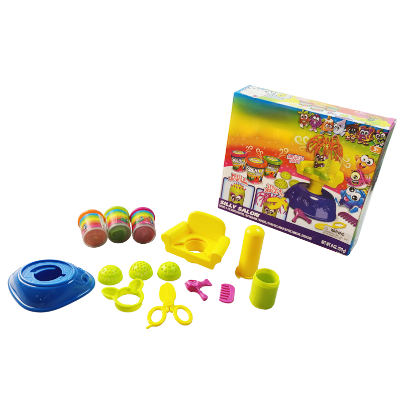 理发师3色面粉泥套装彩泥粘土粘土儿童休闲黏土儿童橡皮泥橡皮泥彩泥
