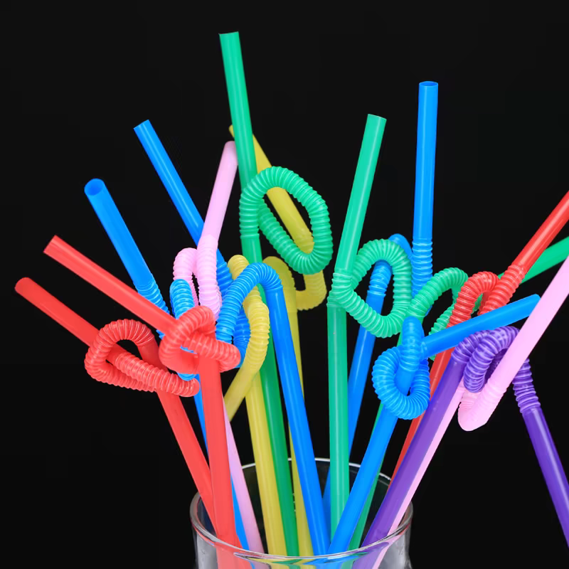 K-50068 Disposable colored art straws, creative children's handcrafted flexible straws for pregnant women and children's beverages Specification image