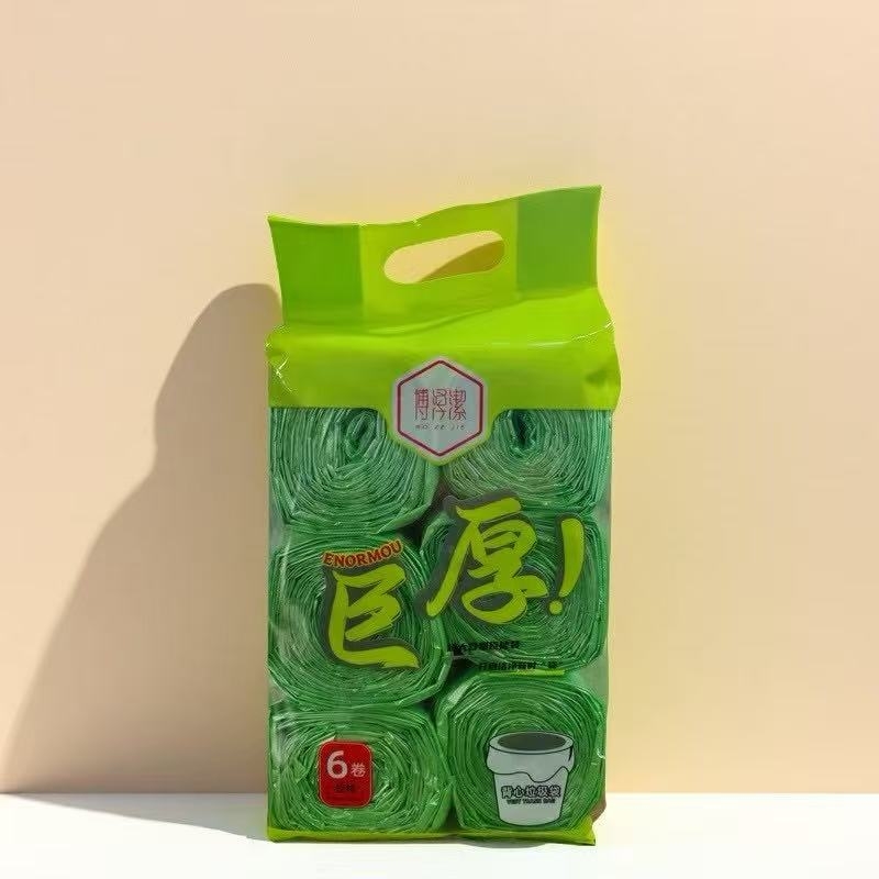 088-6垃圾袋家用手提式加厚厨房客厅学生宿舍黑色背心拉级桶塑料袋产品图