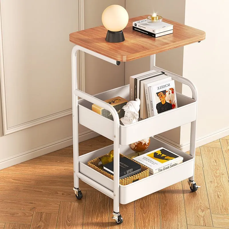 可移动小推车沙发边几床边置物架高茶几桌子客厅零食出租屋床头柜