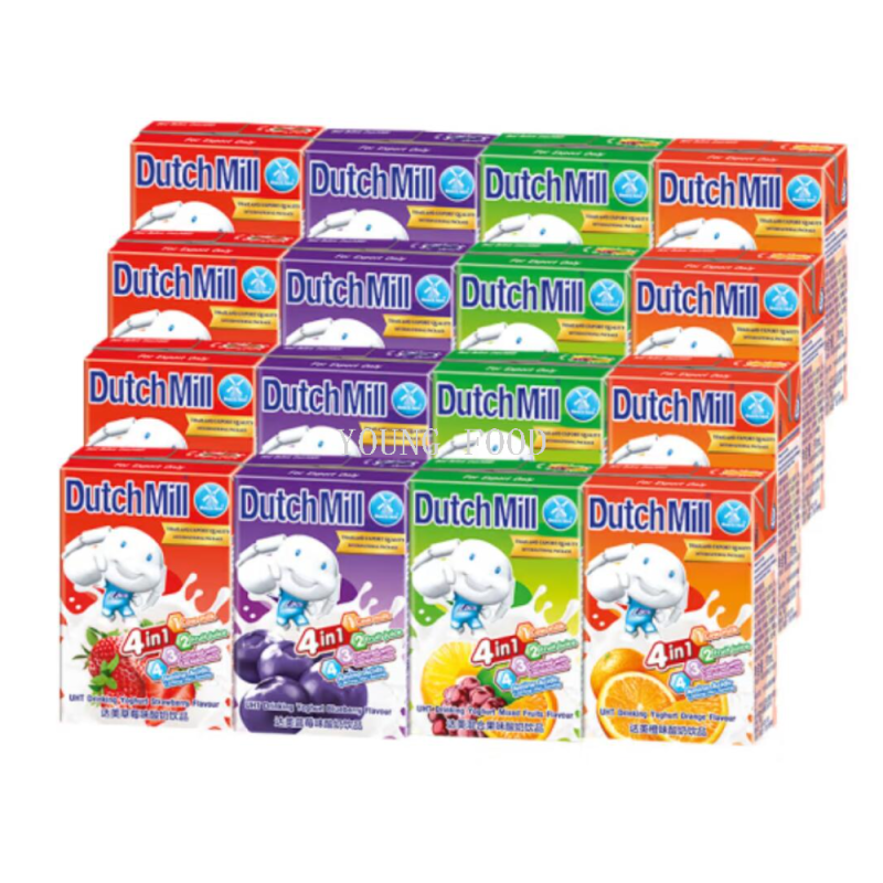 包邮! CARTOCETO进口零食泰国达奇达美水果味酸奶饮品90mlx4瓶