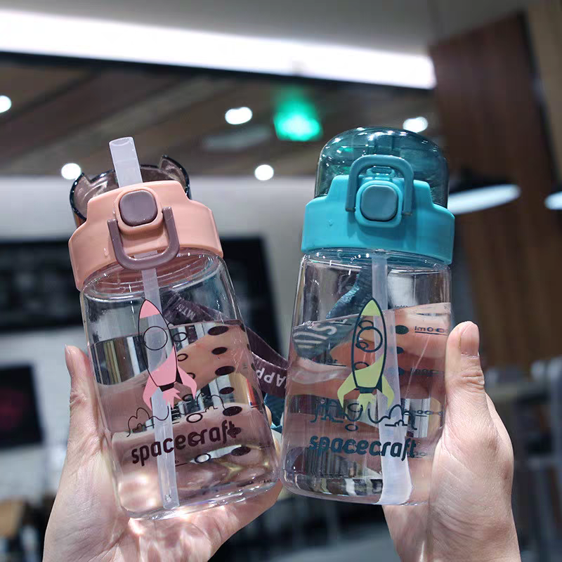 1563-570ml plastic water cup, summer user outdoor anti-drop portable, teenage girls, primary school students, new mothers, pregnant women straw cup, casual cup details Picture