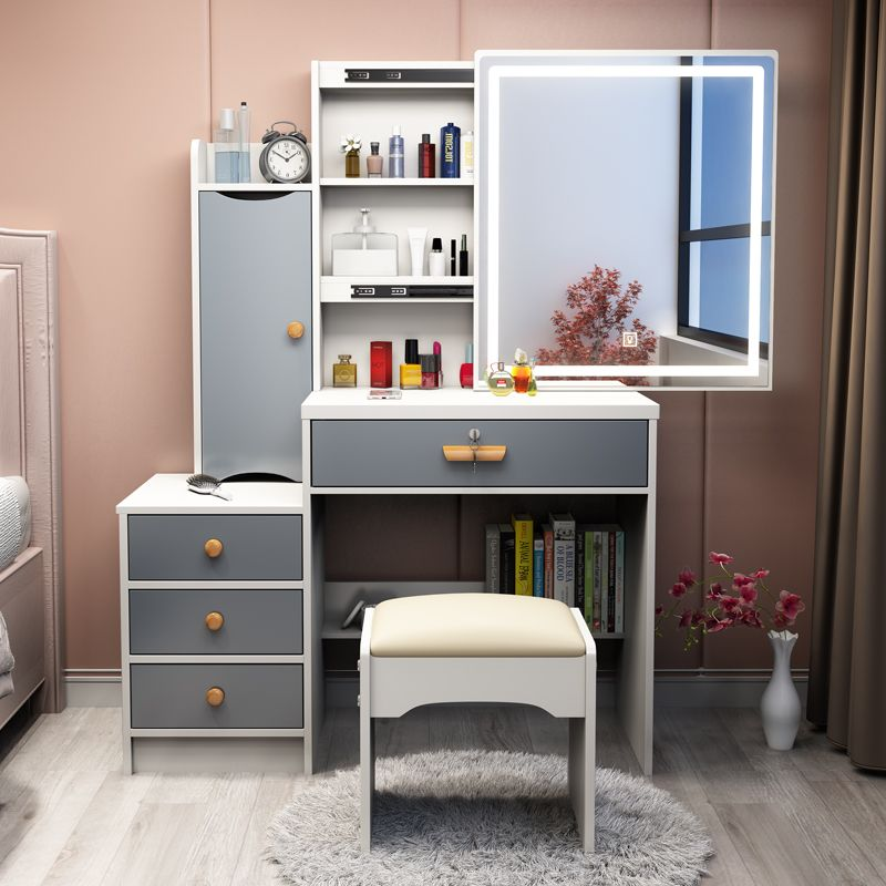 Influencers cómoda gabinete de almacenamiento luz lujo princesa dormitorio pequeño mini moderno simple ins viento una sola mesa de maquillaje