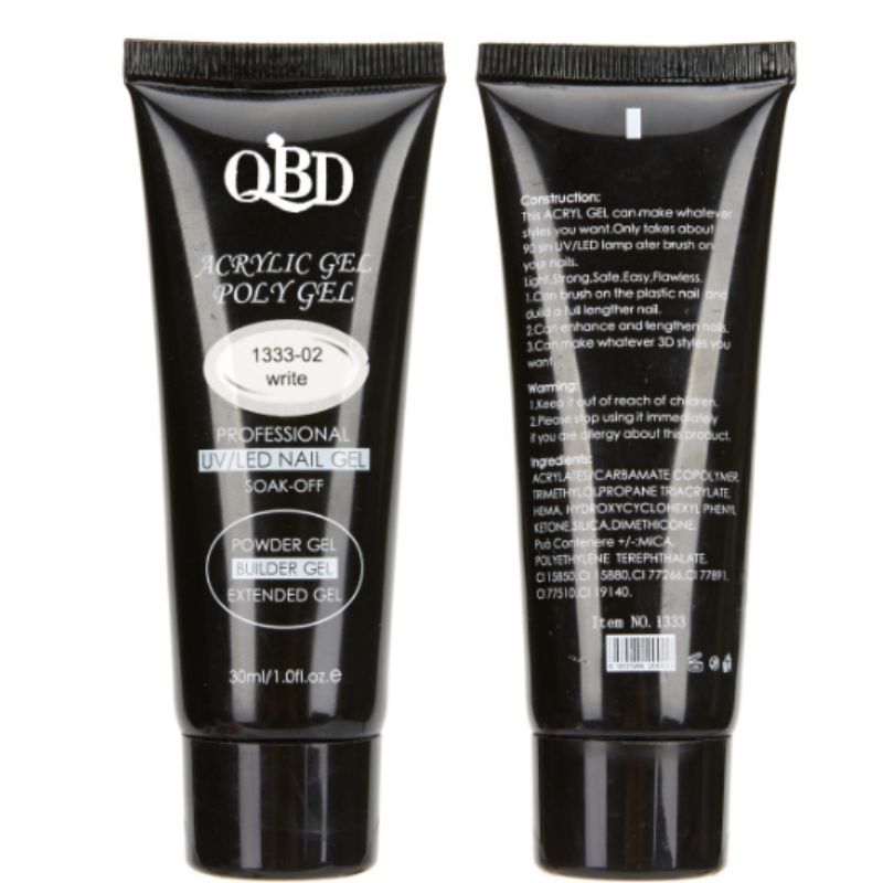 QBD Rapid Extension Crystal Glue Nail Art Without Paper Tray, Adhesive Drill Tube, Painless Phototherapy Glue 30ml. details Picture