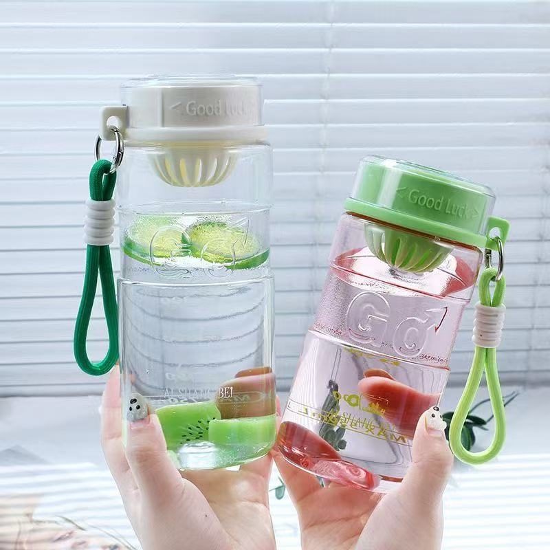9225 New minimalist sports water cup with scale, portable plastic cup for male and female students in summer, with filter screen Specification image