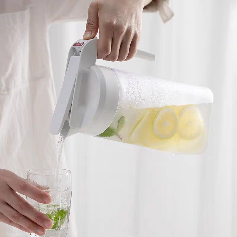 2355-2000ml cold water kettle, household water kettle, high-temperature resistant plastic sealed tea kettle, tea and juice kettle, large capacity Specification image