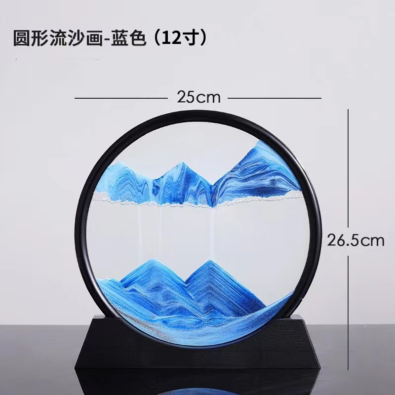 流沙摆件工艺品黑框12寸精美装饰工厂直发详情1