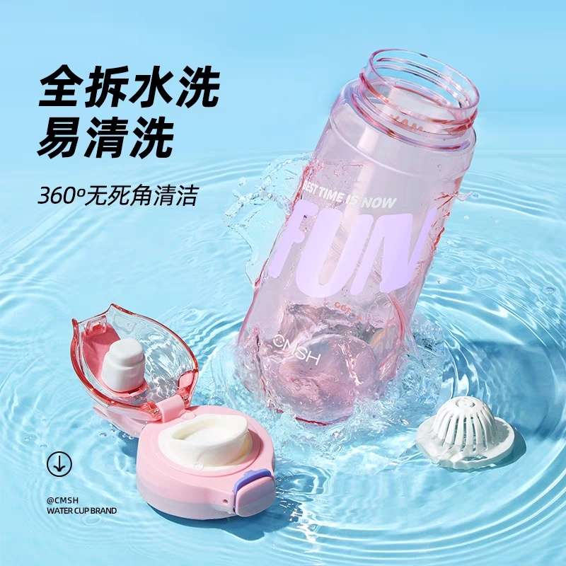 6125 Summer High Appearance Level water Cup, new portable and simple straw cup for boys and girls, student outdoor sports fresh and handy Cup, 600ml Specification image