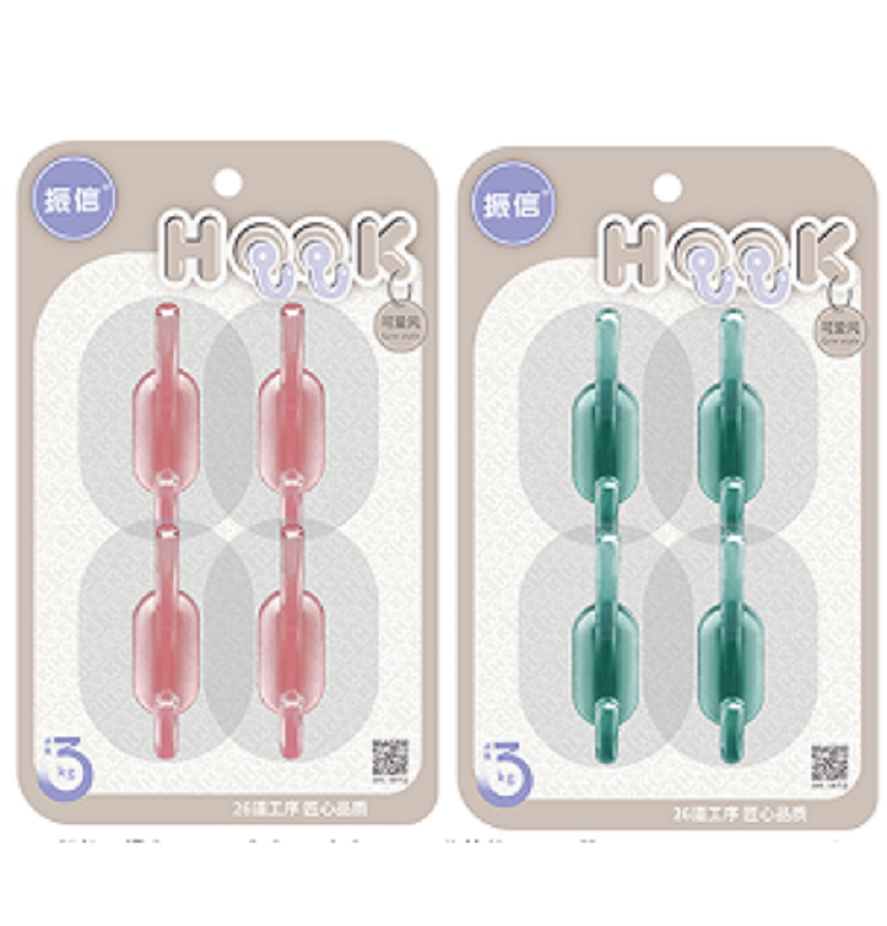 Factory direct sales MF8-520 Adhesive hook, plastic hook without drilling, adhesive hook, hook sticker Specification image
