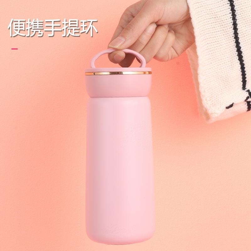 TY12-26A168-350ml Portable Goddess Insulated Cup, 304 powder-coated conical stainless steel office water cup, ladies' portable cup Specification image