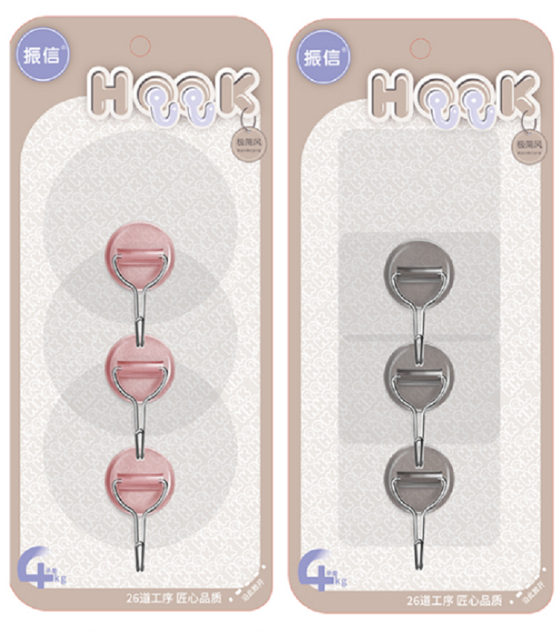 Factory direct sales of MF8-1308 stainless steel adhesive hooks, plastic hooks without drilling, adhesive hooks, hook stickers Specification image