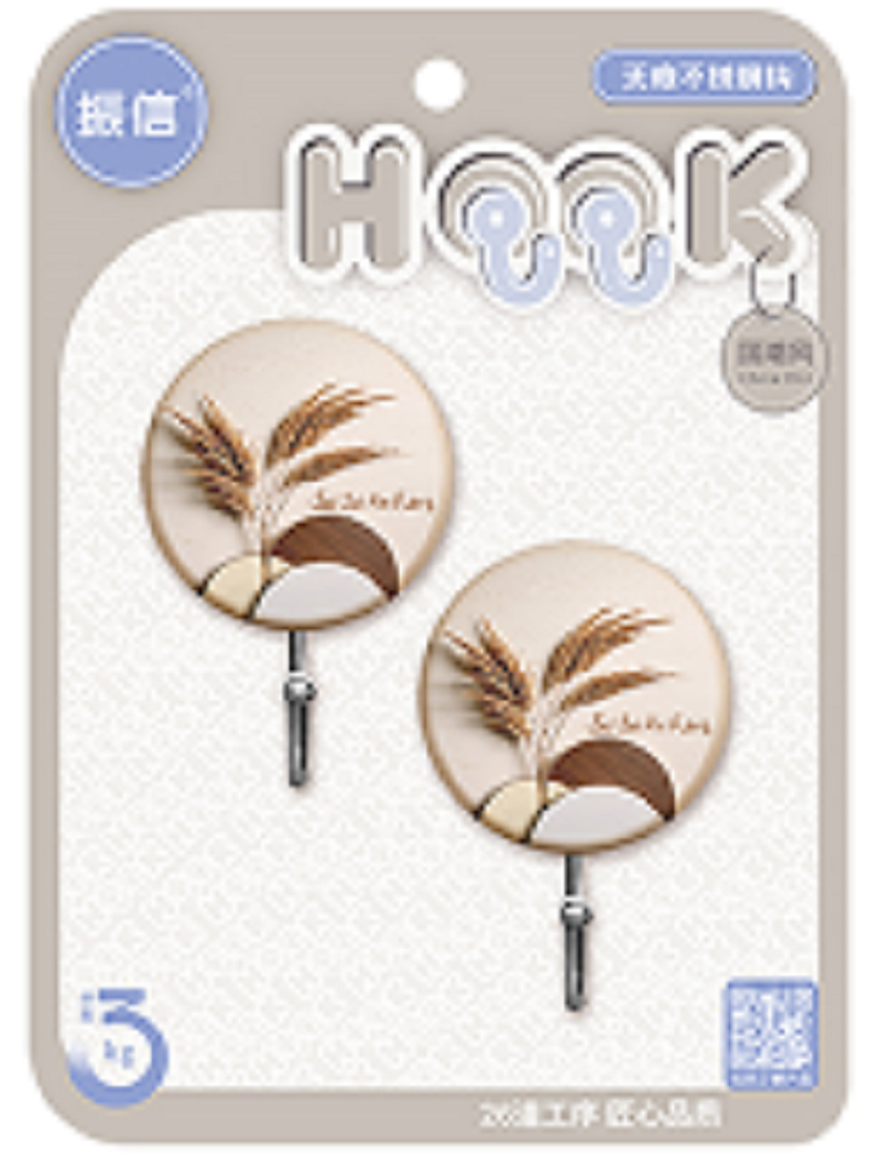 Factory direct sales MF8-530 adhesive hook, plastic hook without drilling, adhesive hook, hook sticker details Picture