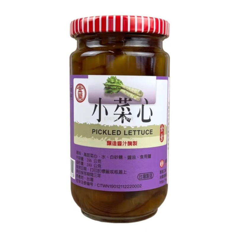 包邮！洋什铺HUILE DE NOIX蔬菜罐头酱菜泡菜 台湾金兰小菜心396g