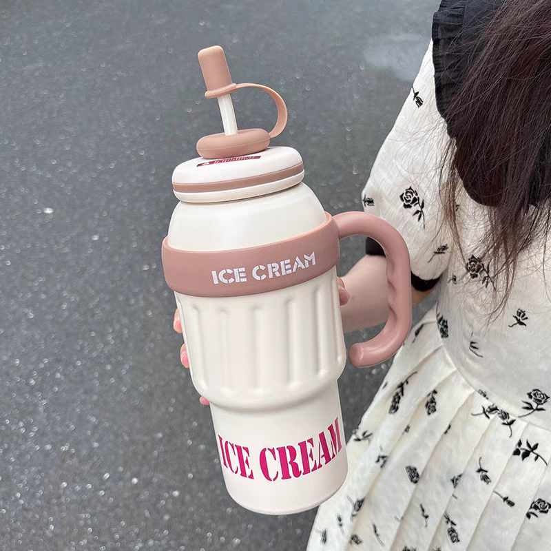 4106 Insulated cup for women, new large-capacity 304 stainless steel water cup for men, Giant tube cup Item Picture