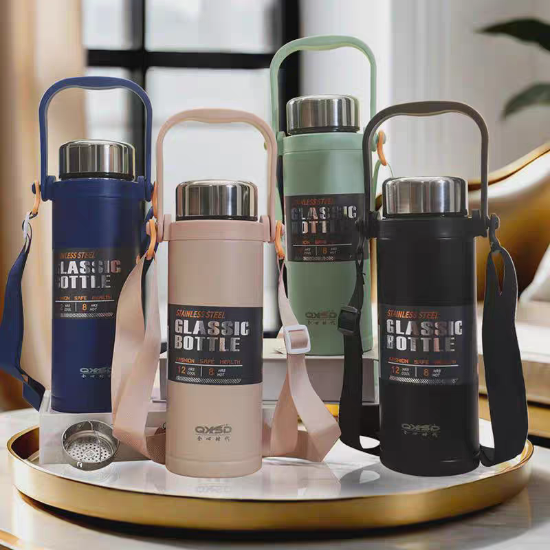 5397-800ml男士商务礼品保温杯304不锈钢带茶漏车载泡茶杯大容量旅行水壶产品图