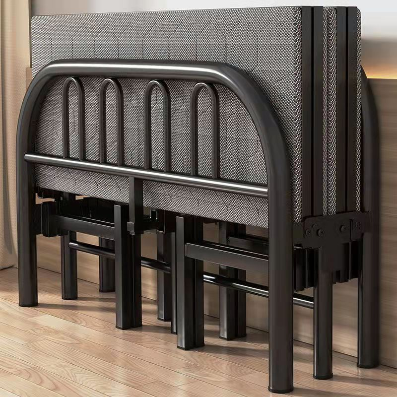 Reinforced folding bed, wooden board bed, midday rest bed, rental room, simple bed sheet, double iron bed, household adult economy type Specification image
