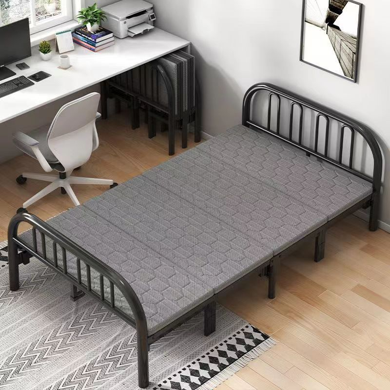 Reinforced folding bed, wooden board bed, midday rest bed, rental room, simple bed sheet, double iron bed, household adult economy type Item Picture