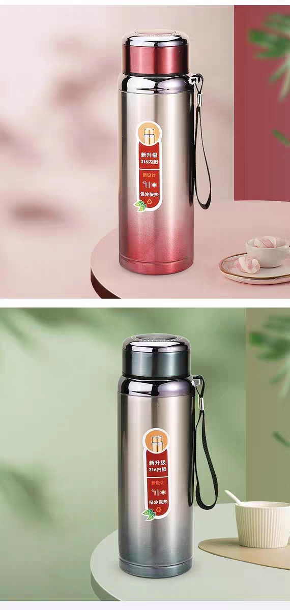 8039-1000ml316 insulated cup, large-capacity men's and women's sports, outdoor and office, filter screen, high-end stainless steel insulated kettle detail image 5