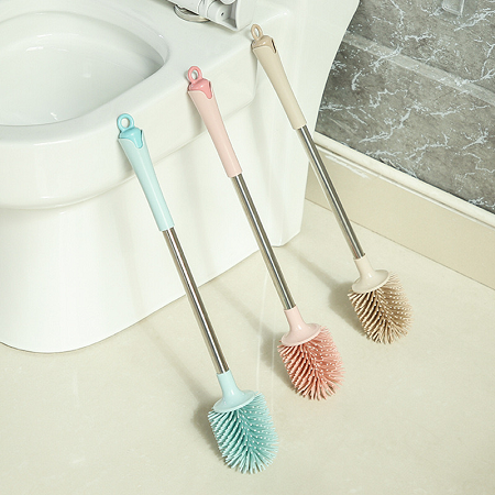 Factory direct sales MF9-5370 brush Silicone toilet brush, toilet brush, toilet cleaning, cheap silicone toilet brush pic 1