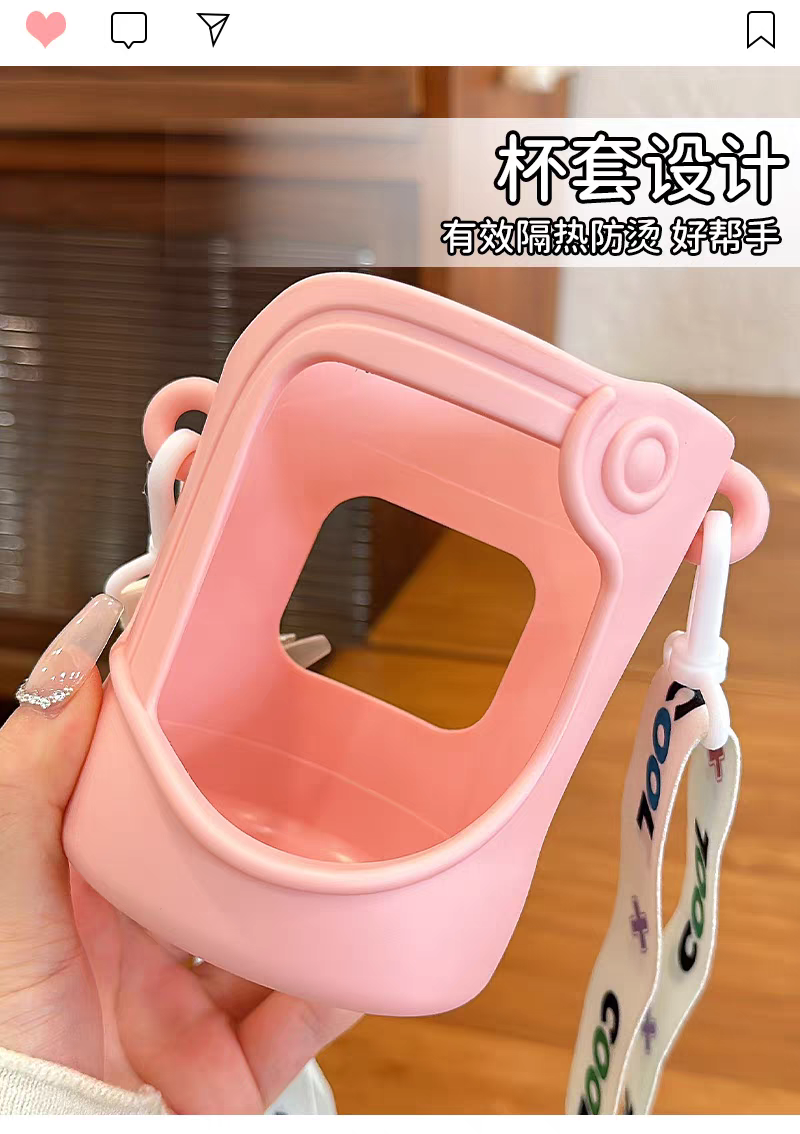 5458-500ml316 Cute kindergarten children's insulated cup Portable primary school boys and girls high appearance level pot Baby straw water cup detail image 3