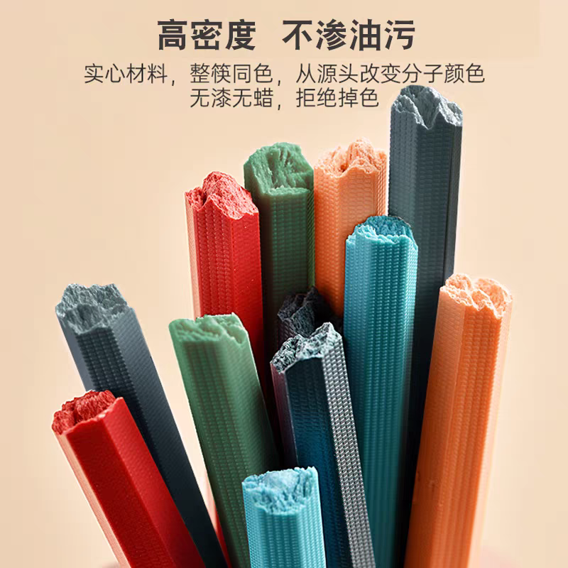 0105 Creative Chopsticks for household use, made of high-grade alloy, antibacterial, anti-mold, heat-resistant, serving separately, one chopstick per person, quick chopsticks, no mold for the family Item Picture