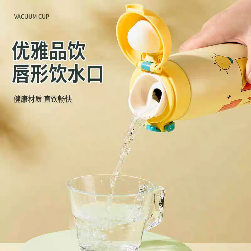 928-400ml304可爱保温杯高颜值不锈钢直饮弹盖杯学生上学专用女生水杯弹跳杯详情图3