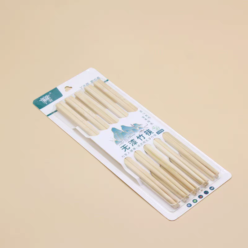 0476 Premium Packaging, a pack of ten pairs of printed carbonized bamboo chopsticks, simple household kitchenware printed chopsticks set